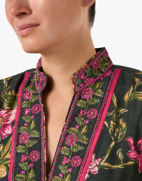 Bennett Pink and Green Floral Tunic Dress