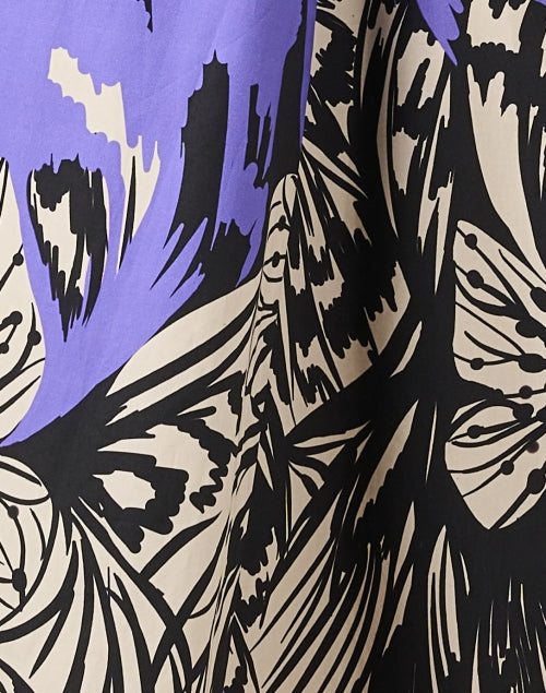 Black Butterfly Print Dress