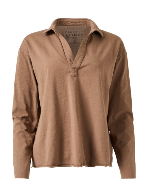 Patrick Toasted Brown Popover Henley Top