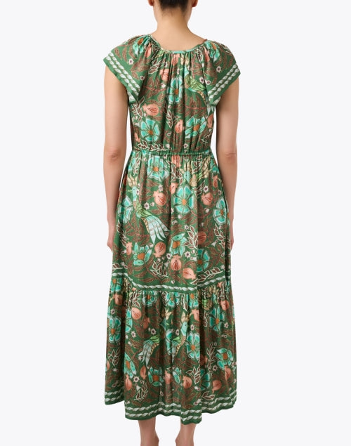 Cora Green Print Dress