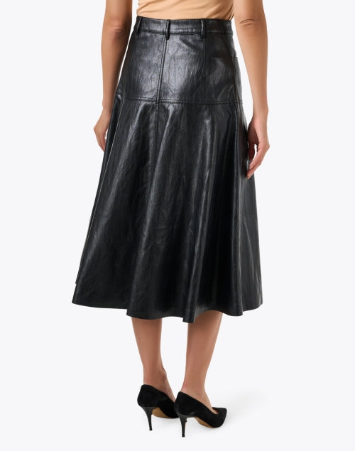Rhea Black Faux Leather Skirt