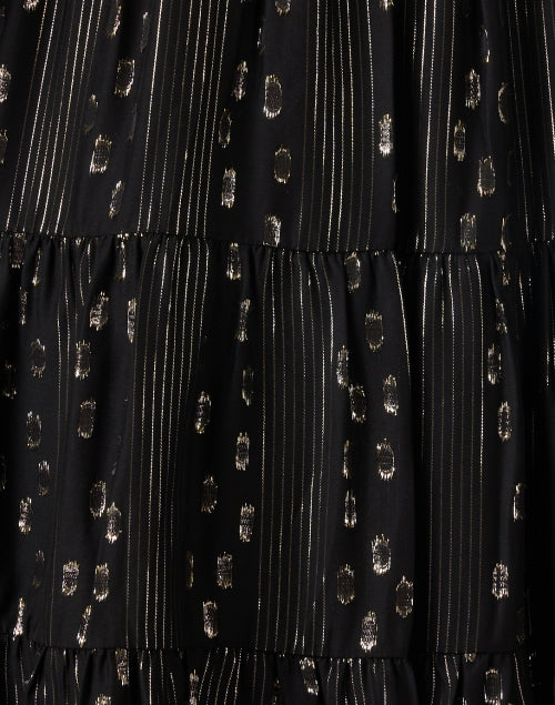 Black Metallic Print Dress