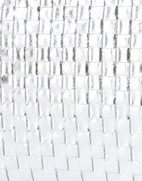 Midi Sac Silver Woven Check Crossbody Bag