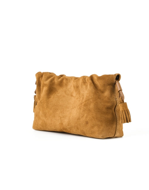 Tan Suede Clutch