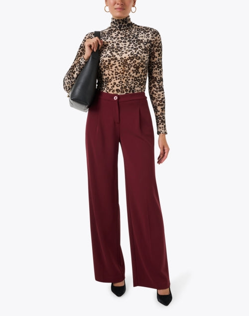 Maroon Wide Leg Pant