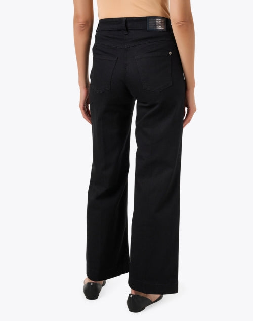 Black Stretch Wide Leg Jean
