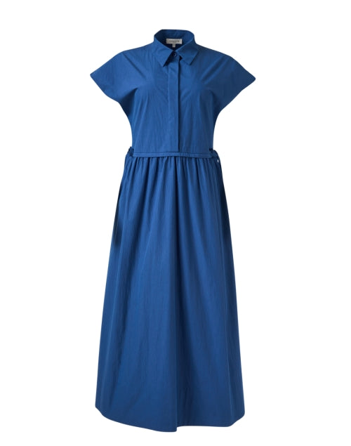 Blue Cotton Shirt Dress