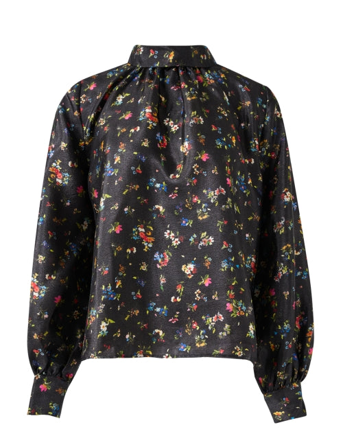 Black Multi Floral Top