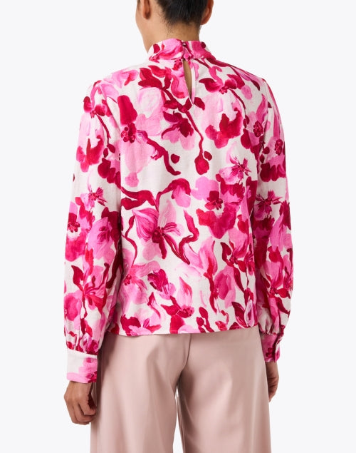 Pink and Red Print Top