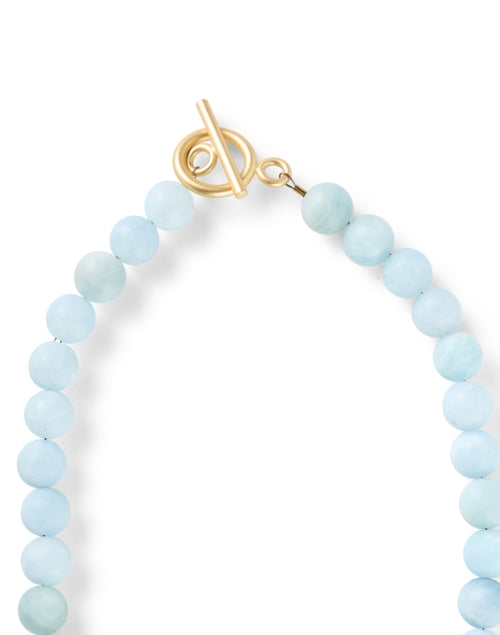 Aquamarine and Gold Beaded Necklace