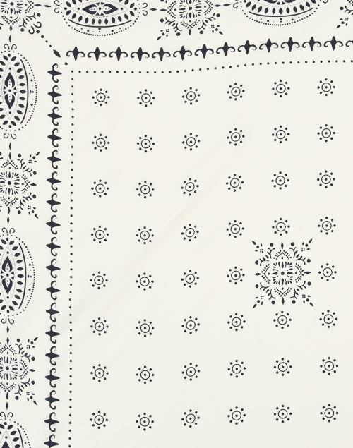 Ivory Print Silk Scarf
