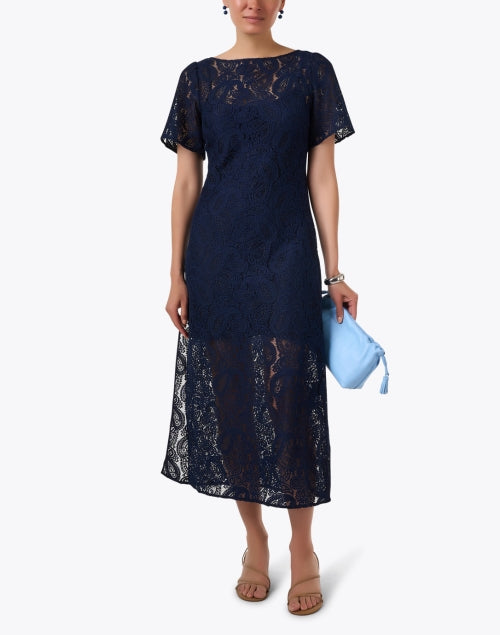 Adelene Navy Lace Dress