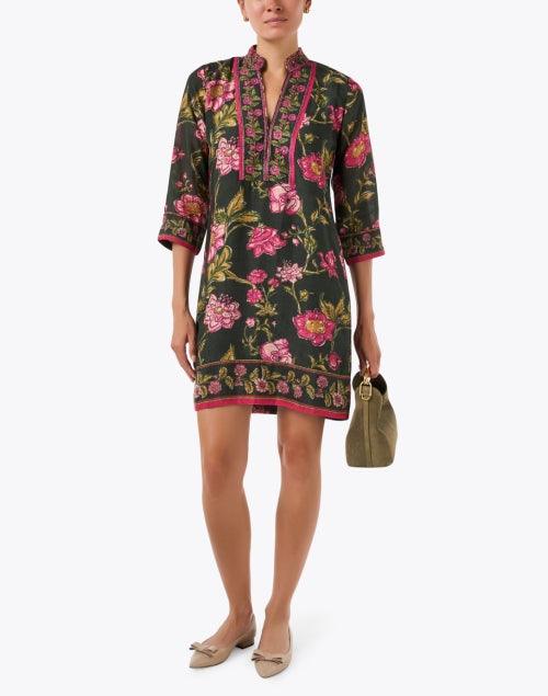 Bennett Pink and Green Floral Tunic Dress