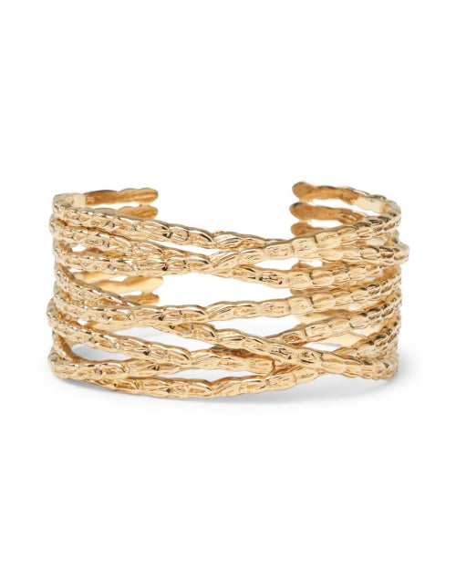 Gold Braided Cuff Bracelet