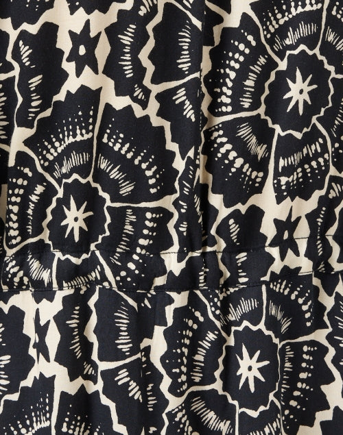 Pia Black and Ivory Print Kaftan