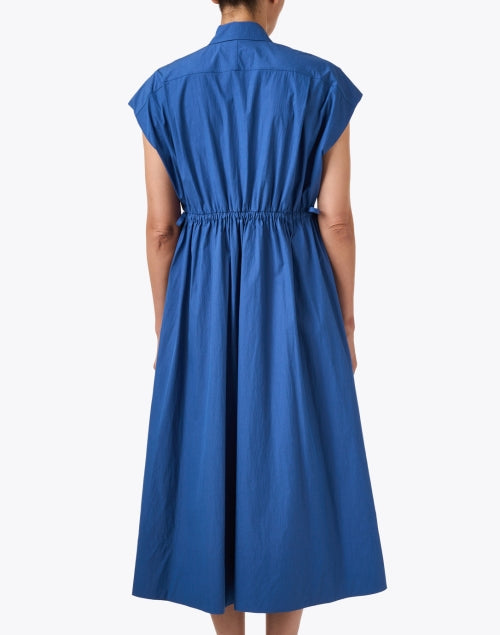 Blue Cotton Shirt Dress