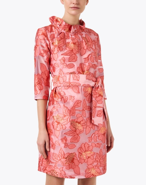 Claudine Pink Floral Organza Dress