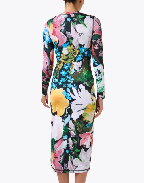 Floral Print Jersey Stretch Dress