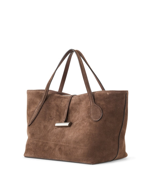 Petite Penne Brown Suede Tote Bag