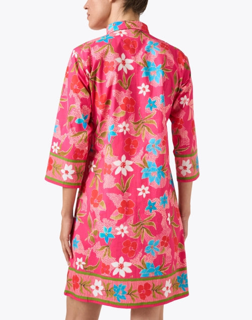 Pink Floral Shirt Dress