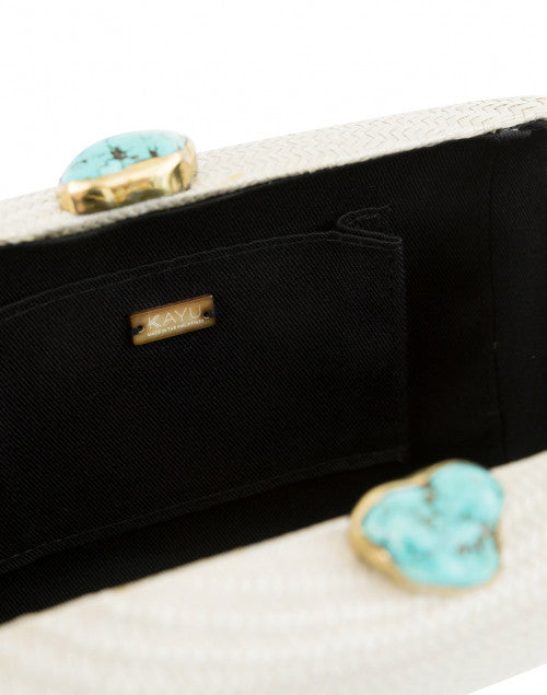 Jen Silver Straw Clutch