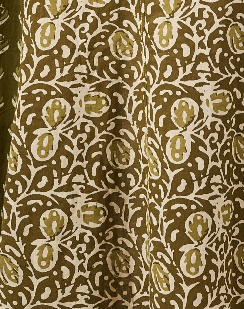 Green Multi Print Shirt Dress