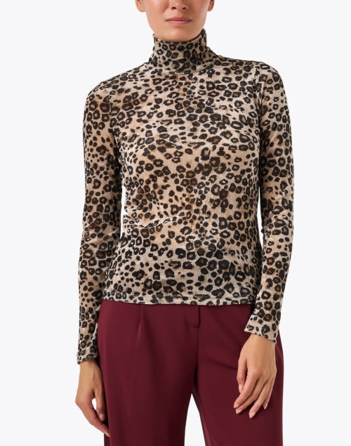Leopard Turtleneck Top