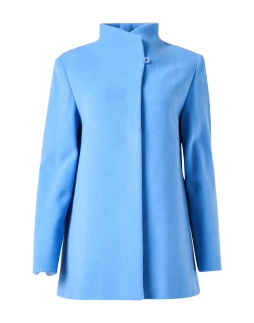 Sky Blue Wool Cashmere Coat