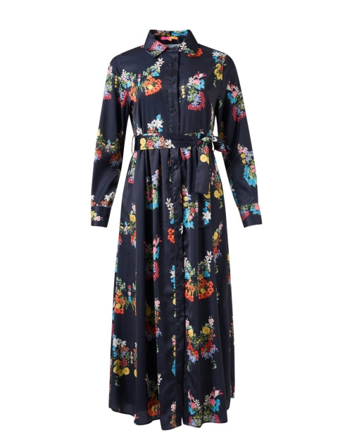 Amira Navy Butterfly Print Dress