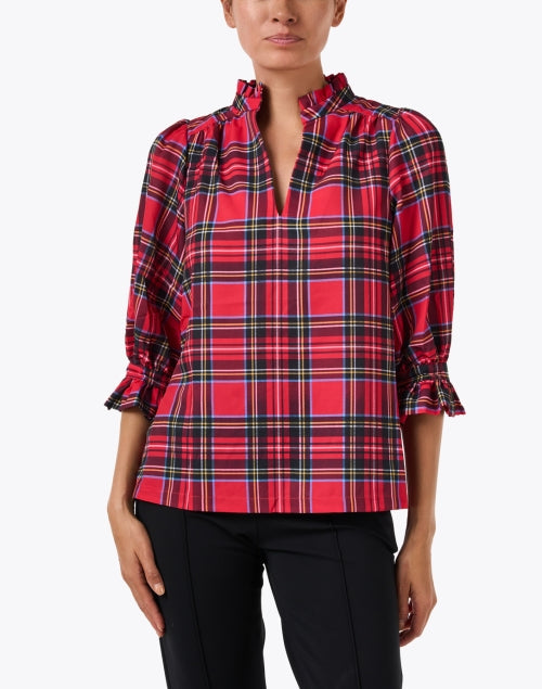 Red Stewart Plaid Top