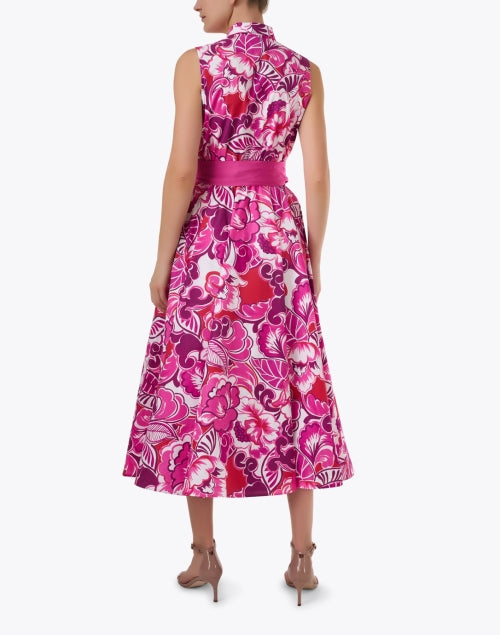 Caryl Pink Floral Print Cotton Dress