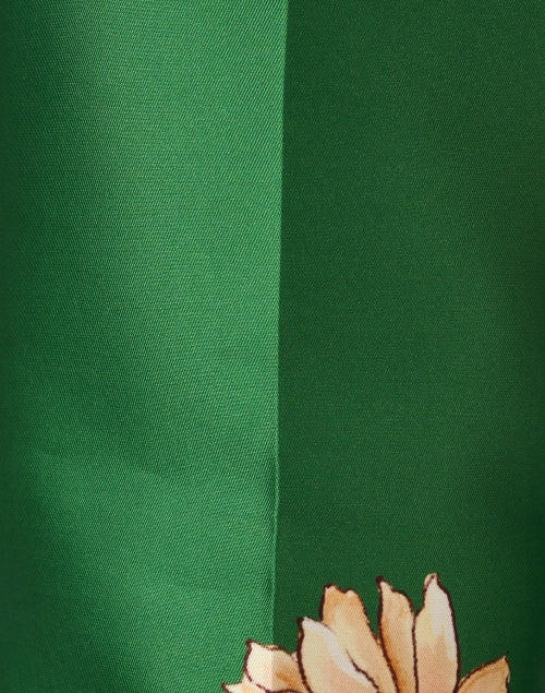 Green Floral Wide Leg Pant