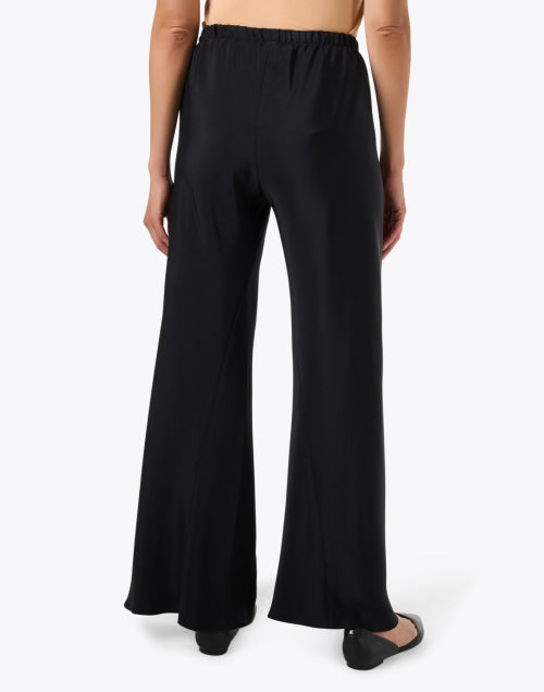 Chute Black Silk Wide Leg Pant