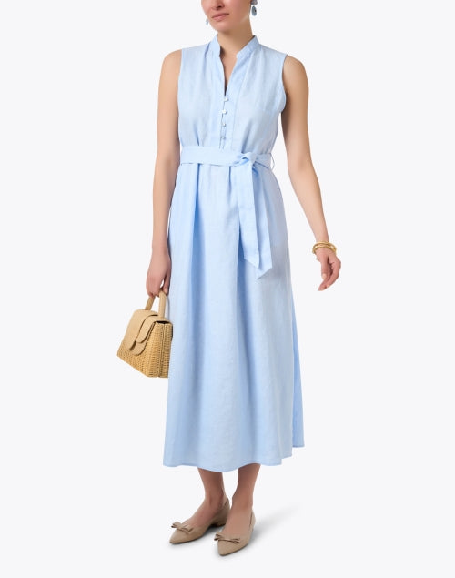 Blue Linen Dress