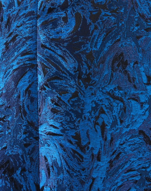 Blue Floral Jacquard Dress