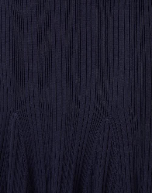 Dara Navy Ribbed Midi Skirt