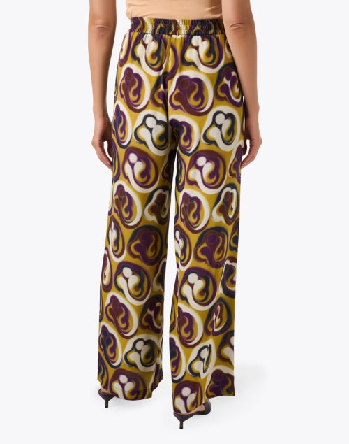 Jade Yellow Print Silk Pant