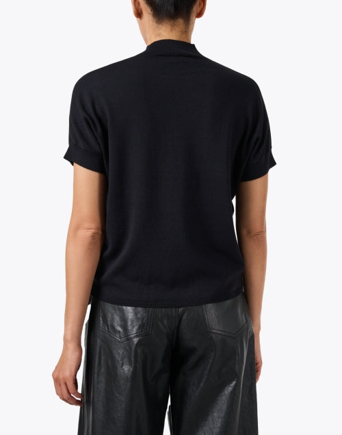 Black Short Sleeve Sweater