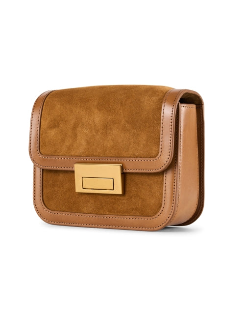 Desi Brown Suede Crossbody Bag