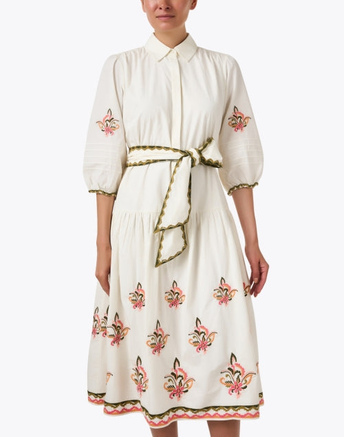 Paisley Ivory Print Shirt Dress