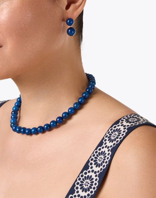 Hannah Blue Jade Drop Earrings