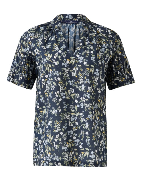 Belle Navy Print Top