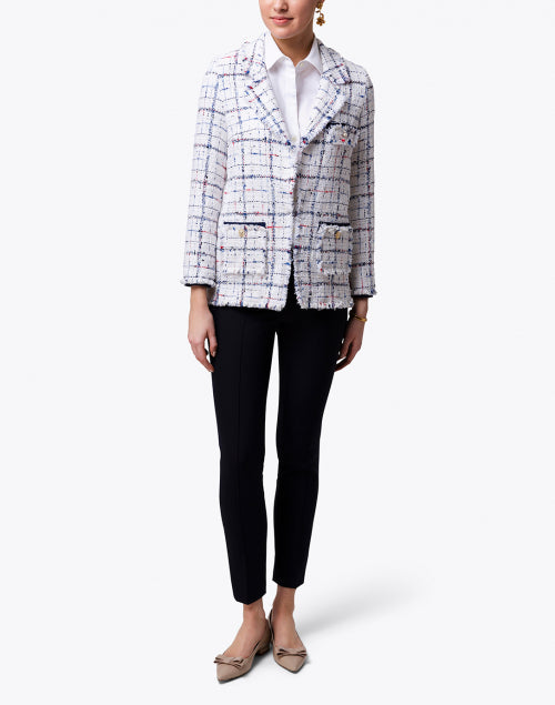 Ros Navy Cotton Stretch Pant