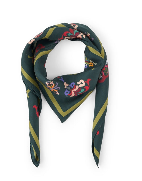 Multi Abstract Print Silk Scarf