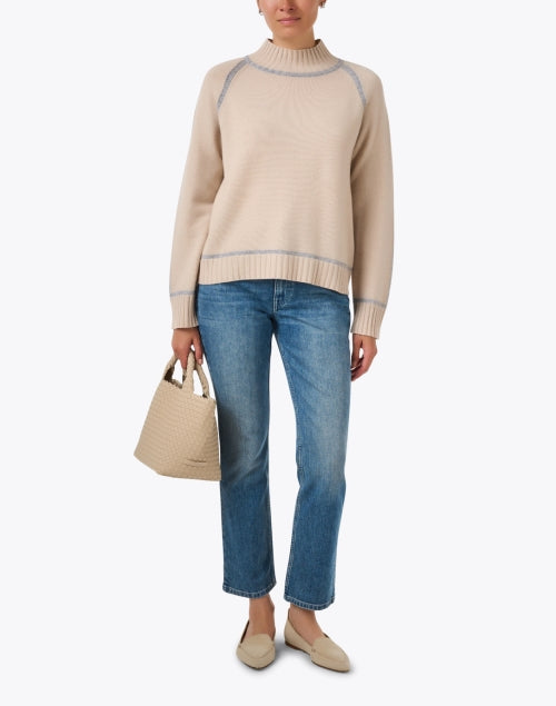 Pescara Beige Wool Cashmere Sweater