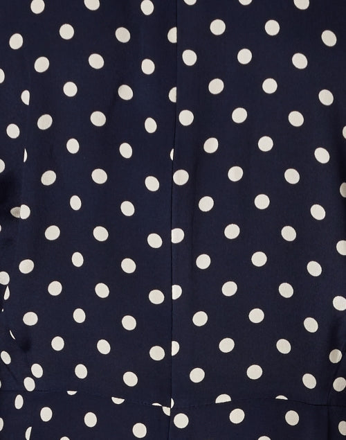 Mathilde Navy and Ivory Polka Dot Print Dress