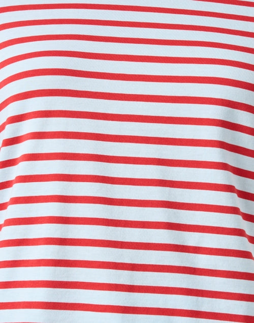 Blue and Red Striped Cotton Top