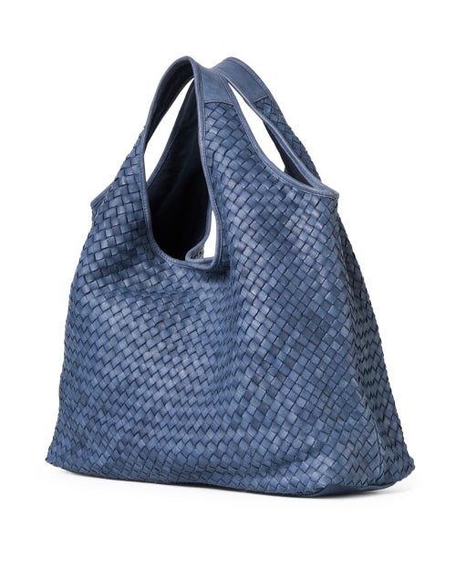 Carmen Navy Woven Leather Bag
