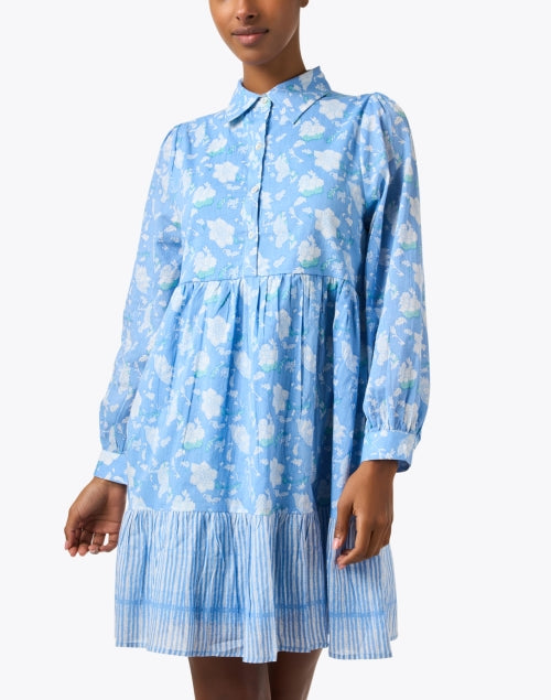 Romy Light Blue Print Cotton Dress