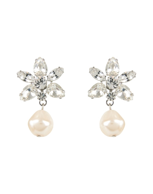 Tristen Crystal Pearl Drop Earrings